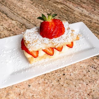 Millefoglie Custard and Strawberries